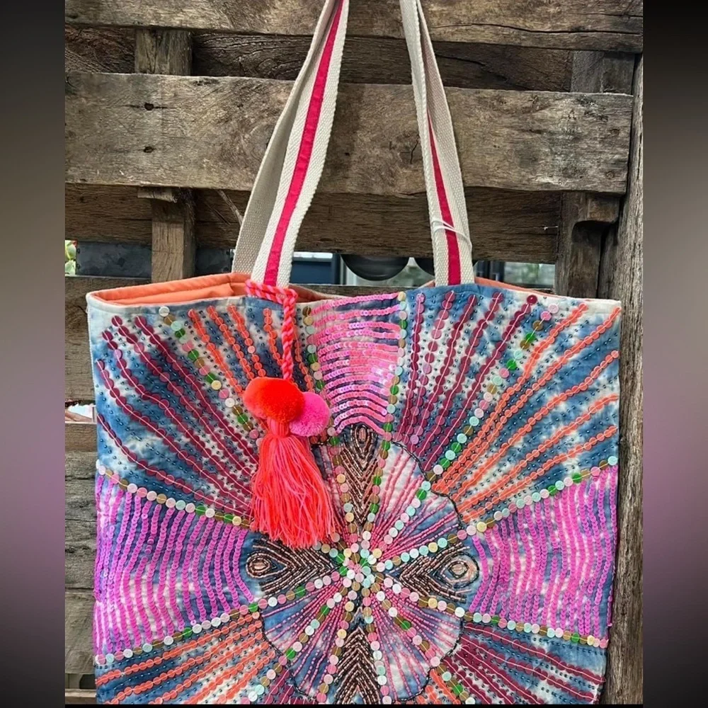 Katydid Women's White Tote Beach Bag New